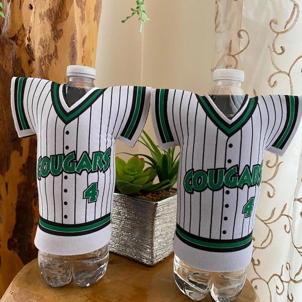Cougars Baseball Jersey Bottle Koozie